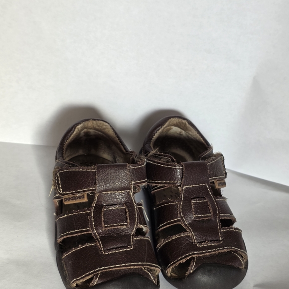 Pediped Dark Brown Kids Sandals - Picture 1 of 4